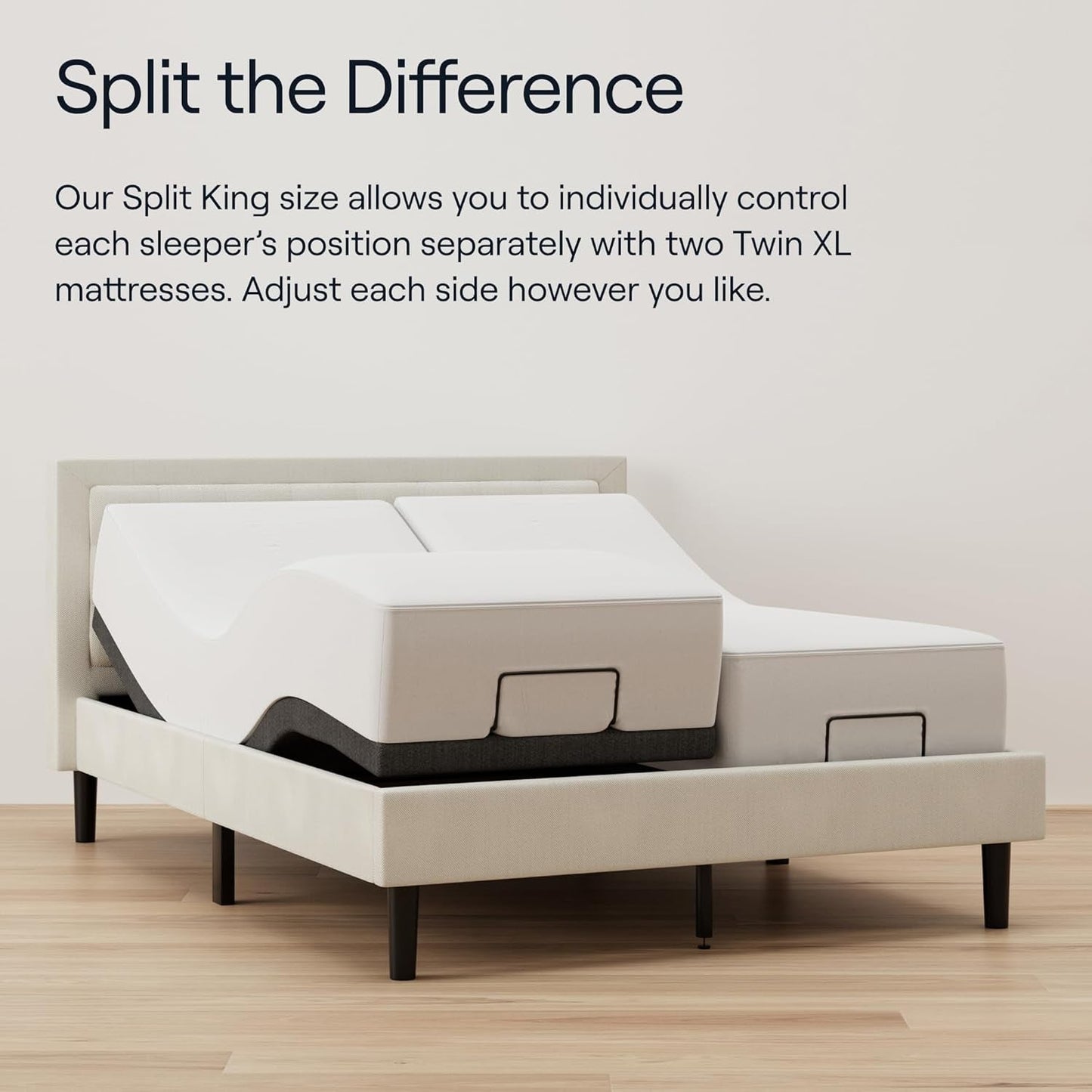Split King Adjustable Base with Hybrid Mattress Set-1