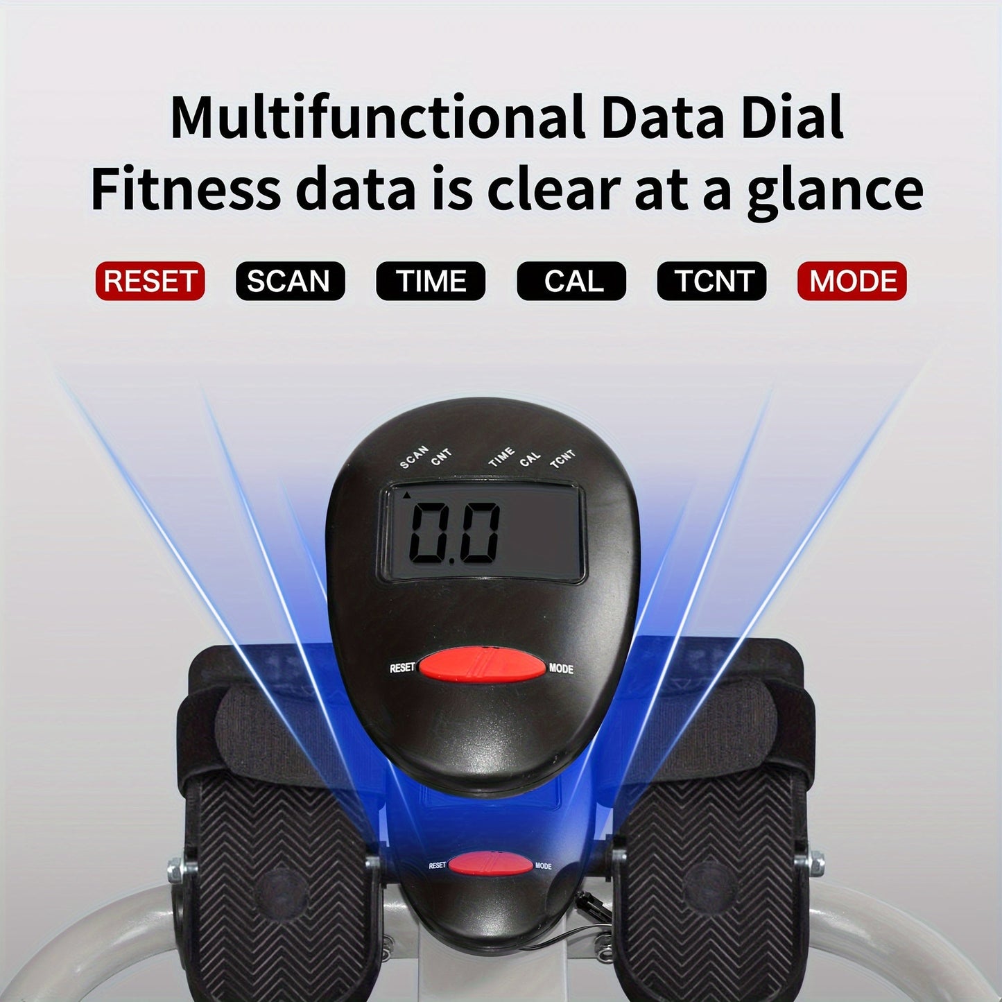 Foldable Rowing Machine with LCD Monitor - Fitness Trainer(Grey)-3