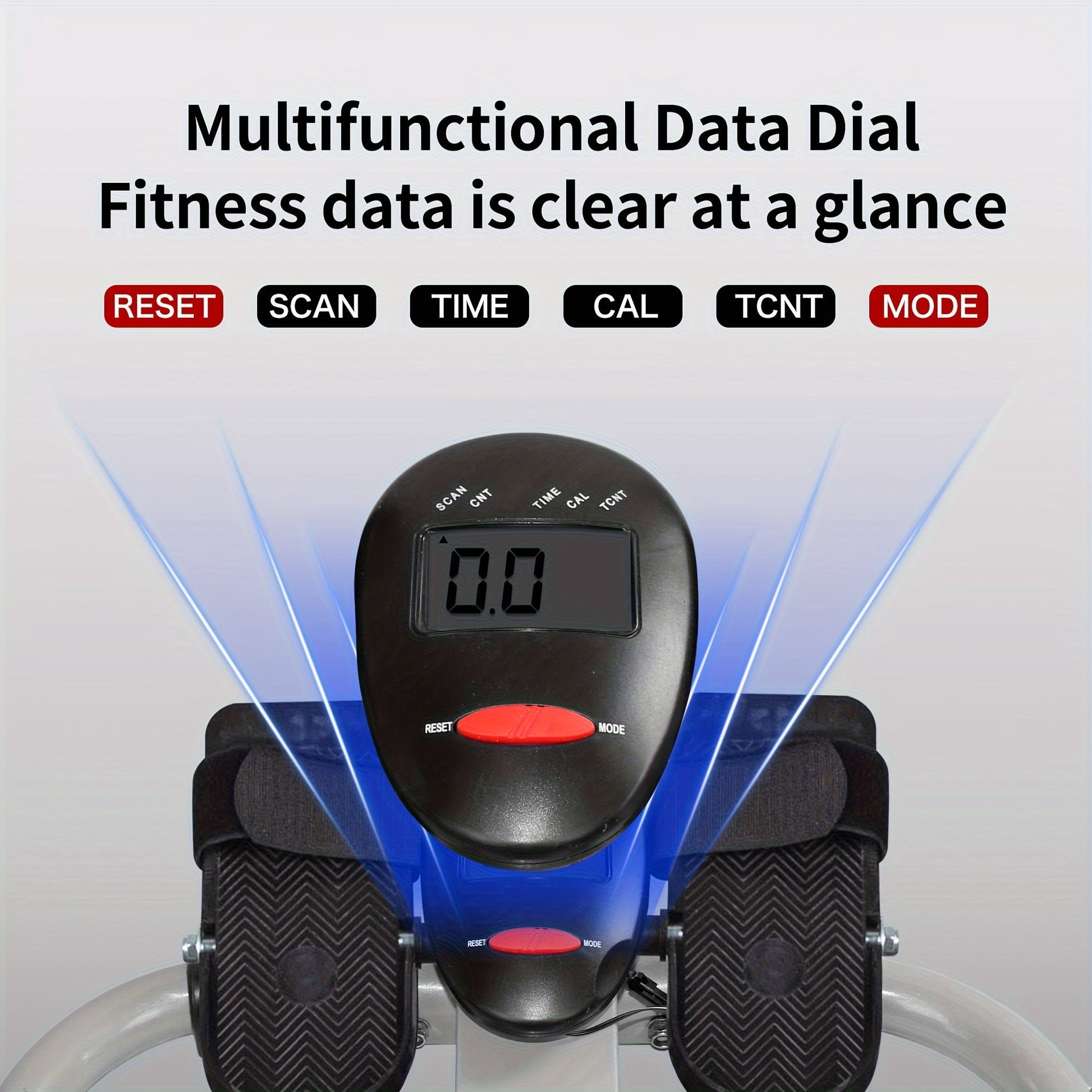 Foldable Rowing Machine with LCD Monitor - Fitness Trainer(Grey)-3