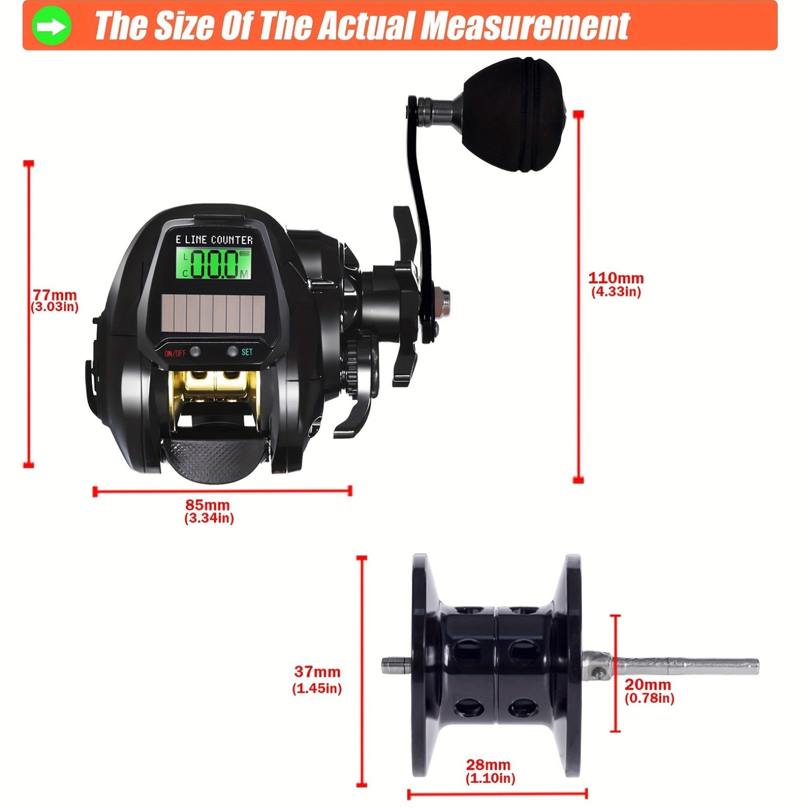 Electronic High-Speed Baitcasting Fishing Reel-1