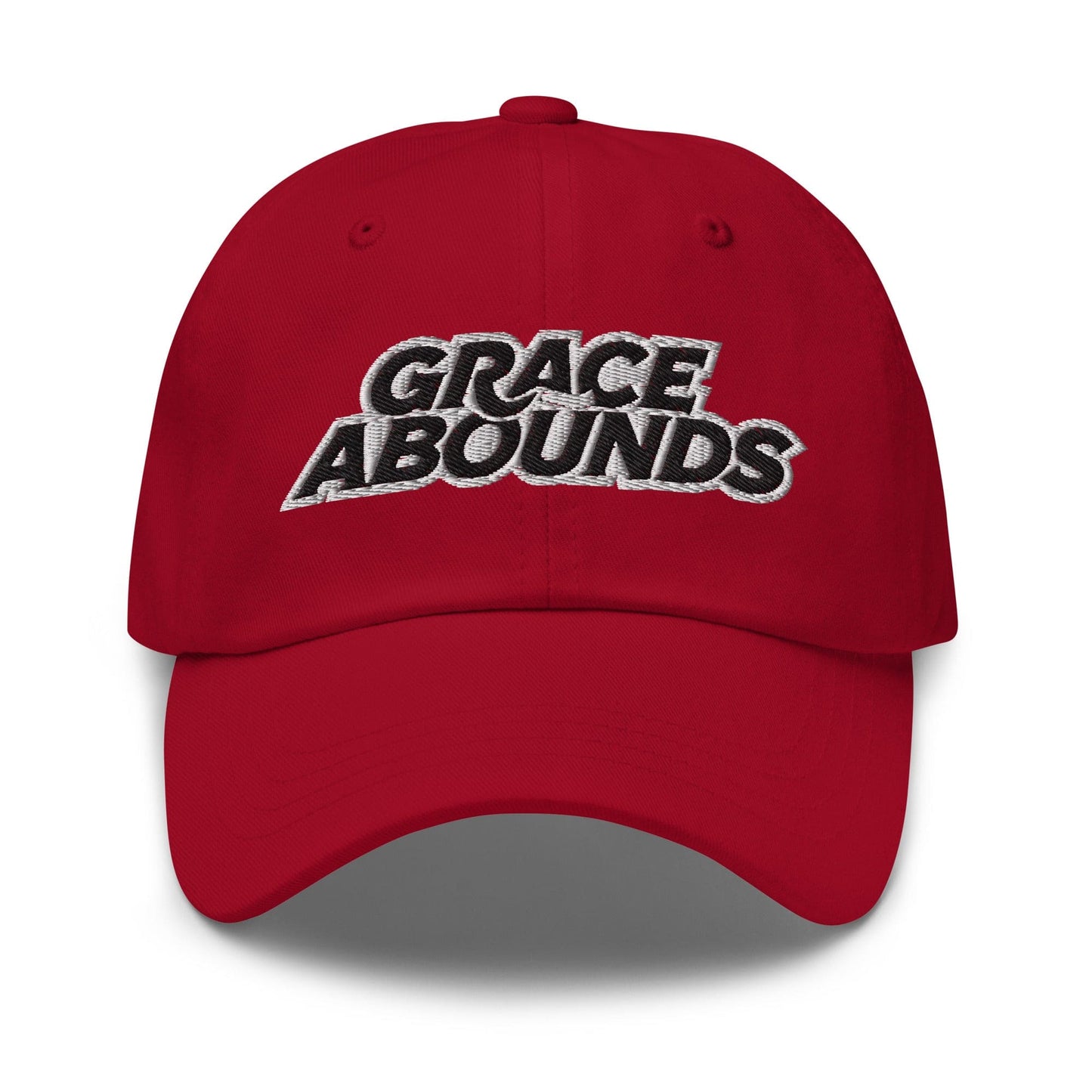 Embroidered Adjustable Baseball Cap - Grace Abounds - F/b-2