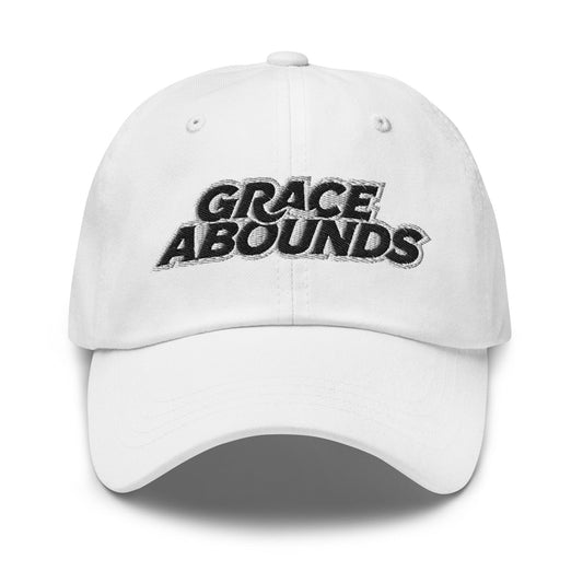 Embroidered Adjustable Baseball Cap - Grace Abounds - F/b-0