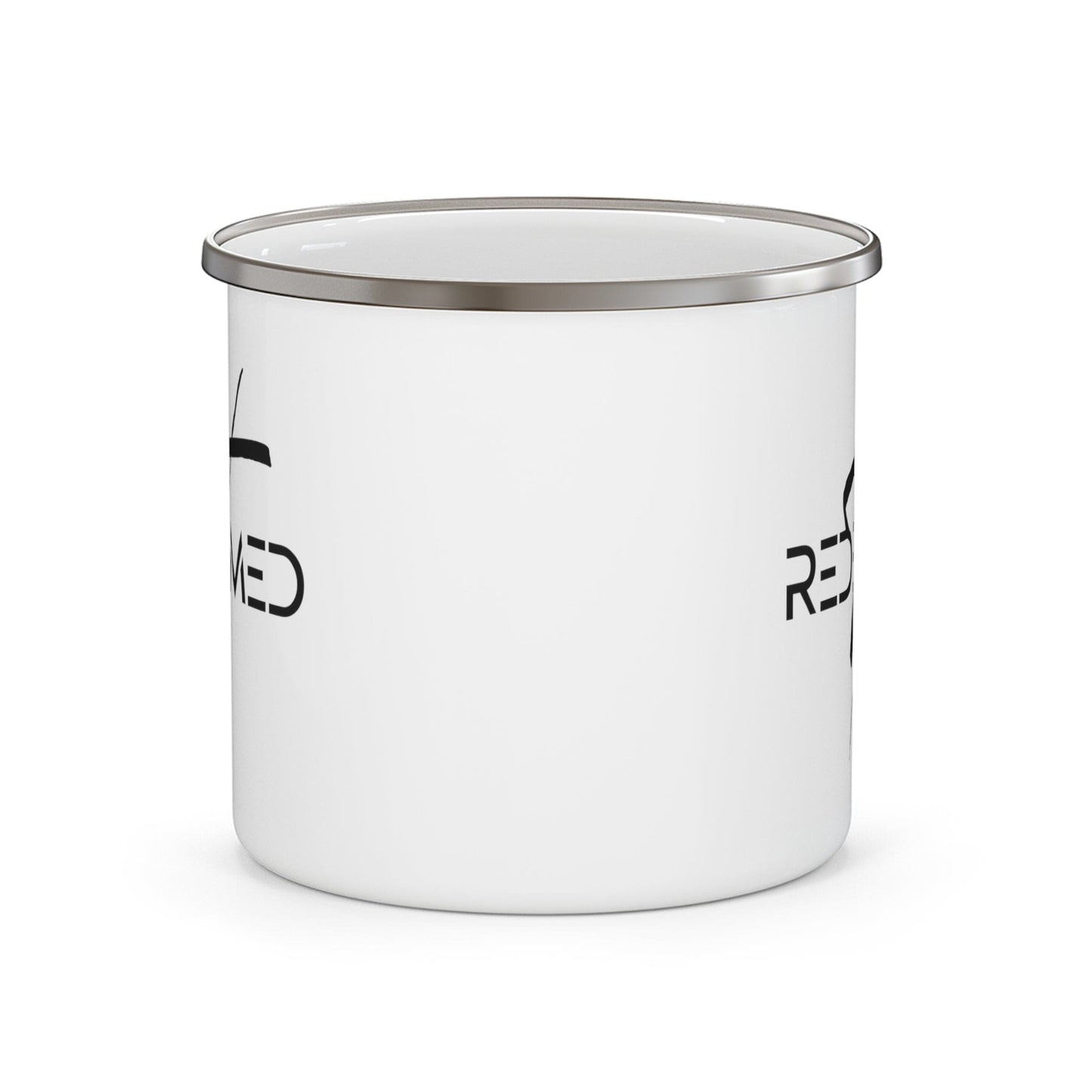 Enamel Camping Mug - Redeemed Cross Black Illustration-1