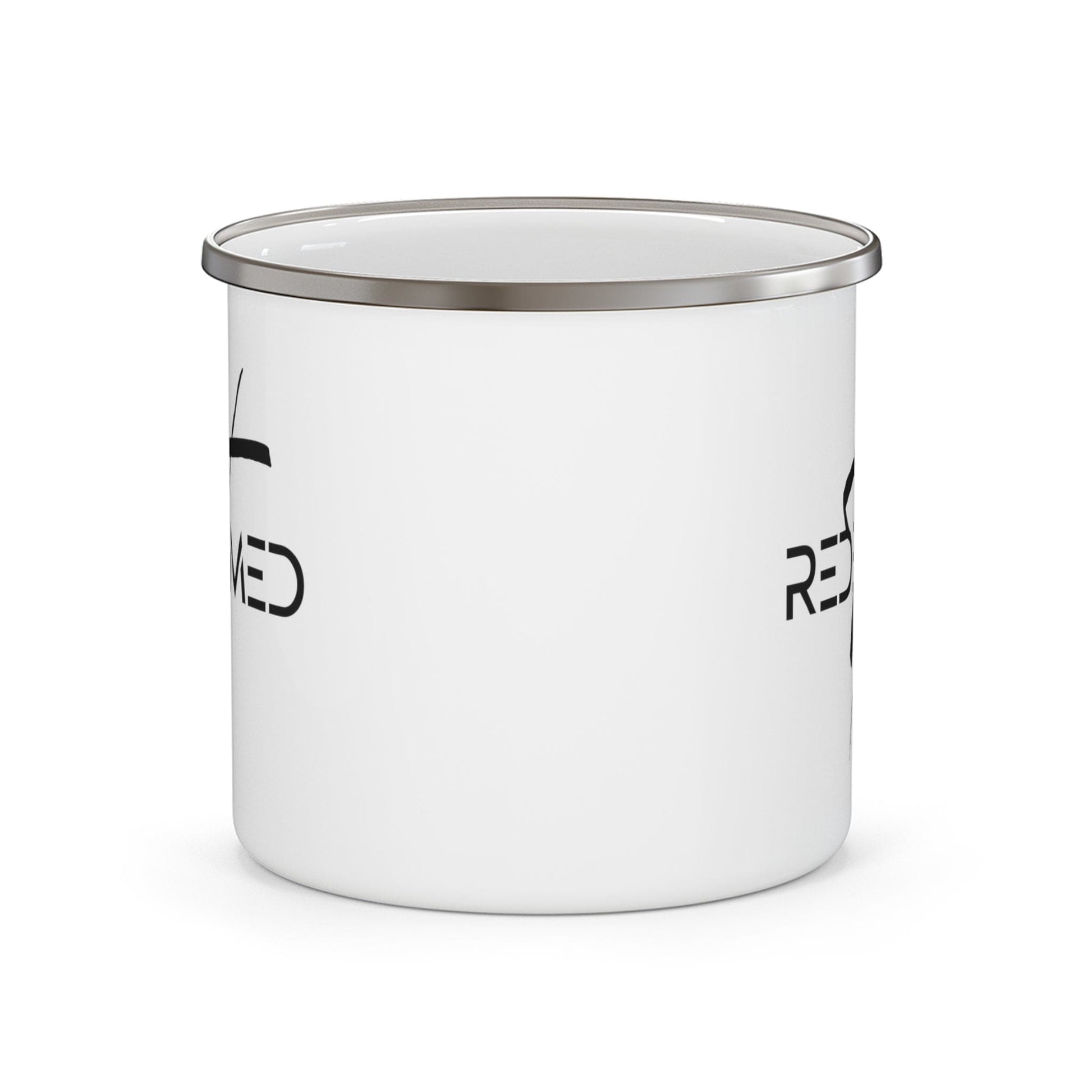 Enamel Camping Mug - Redeemed Cross Black Illustration-1