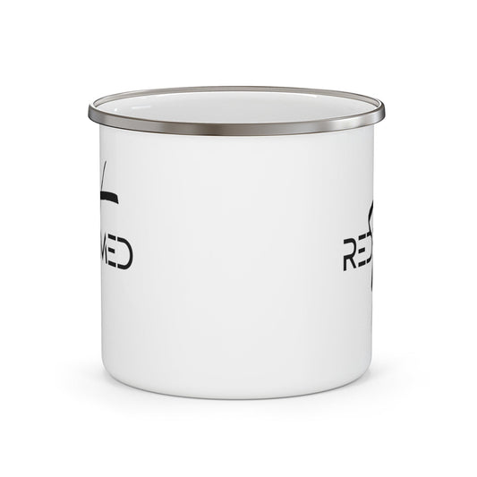 Enamel Camping Mug - Redeemed Cross Black Illustration-1
