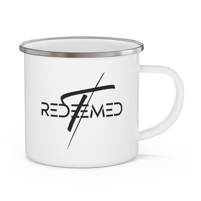 Enamel Camping Mug - Redeemed Cross Black Illustration-0