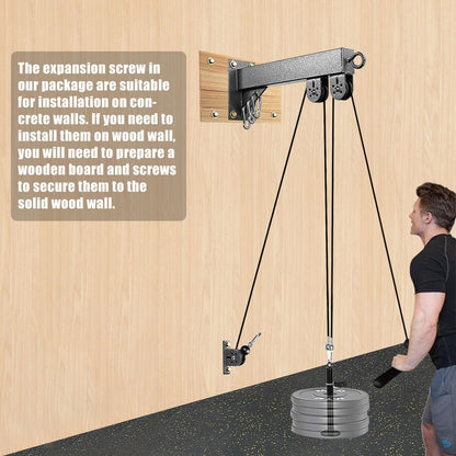 Wall Mounted Cable Pulley Gym System-2