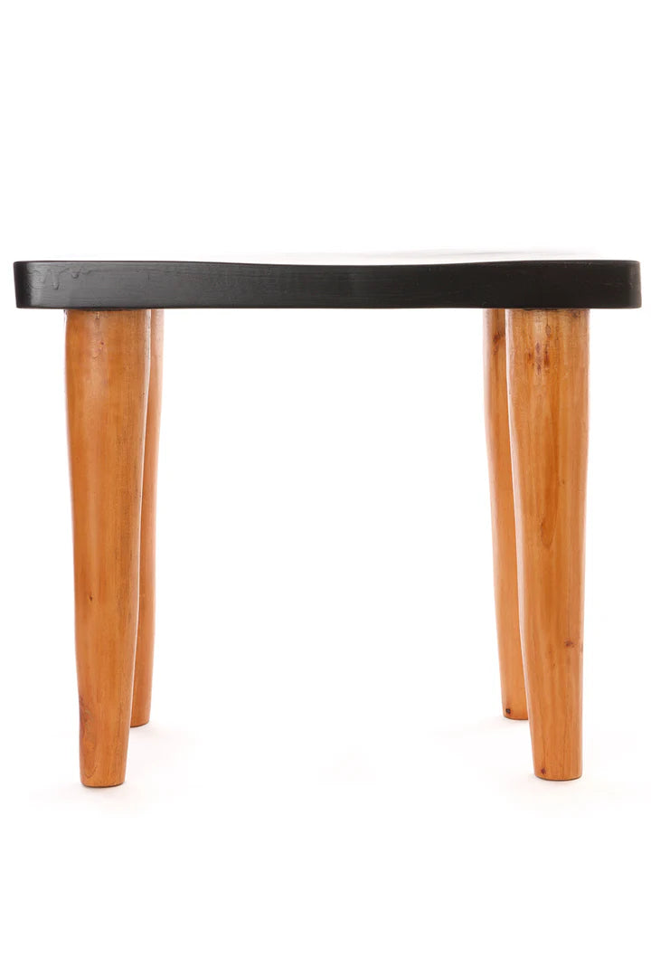 2 Black and Natural Cedrela Wood Anantu Table or Stool