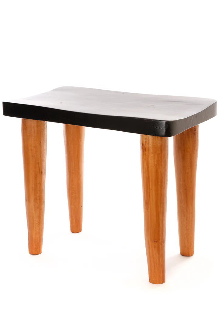 2 Black and Natural Cedrela Wood Anantu Table or Stool