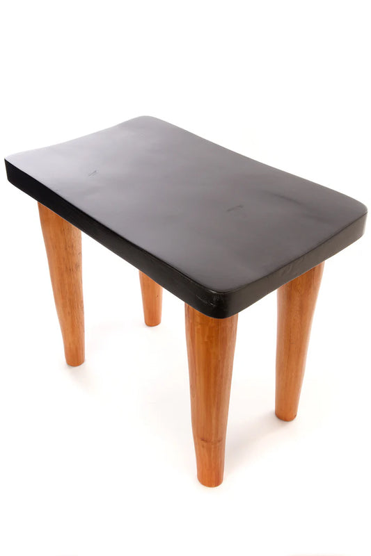 2 Black and Natural Cedrela Wood Anantu Table or Stool