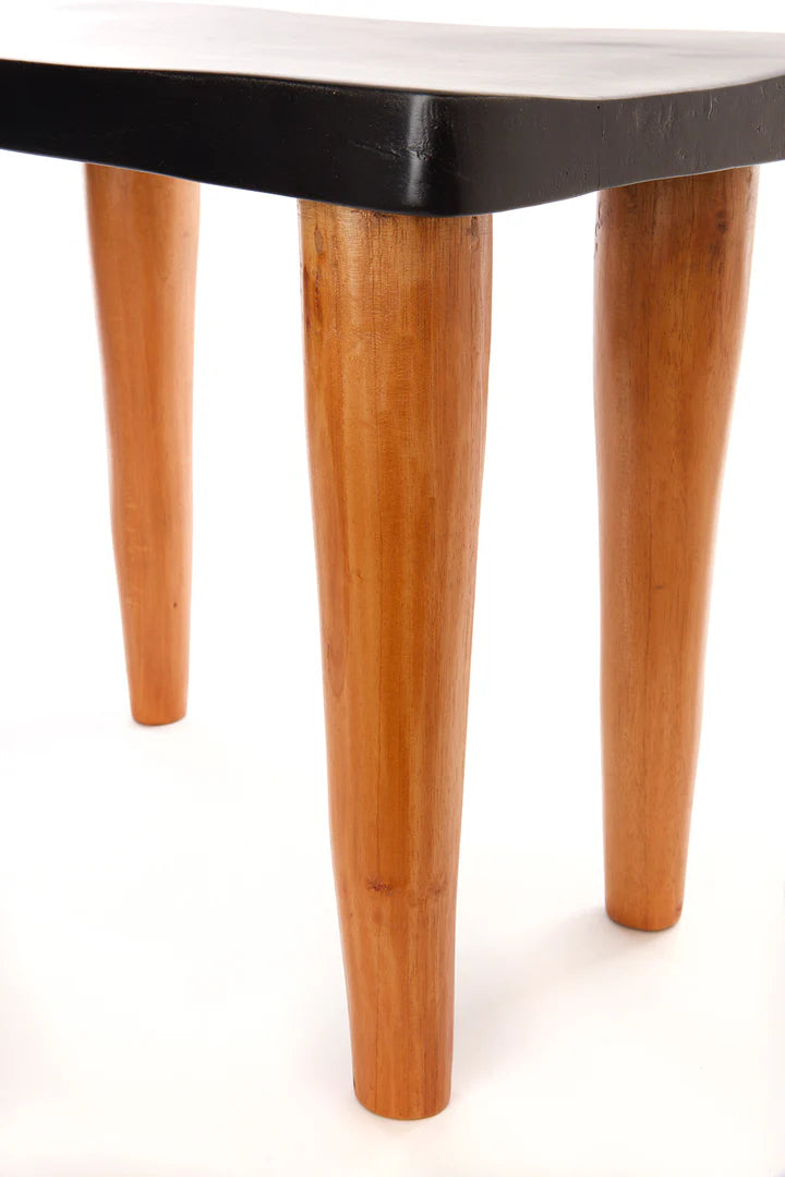 2 Black and Natural Cedrela Wood Anantu Table or Stool
