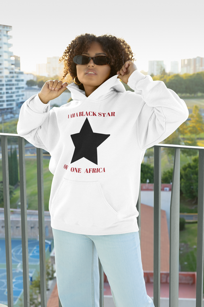 I AM A BLACK STAR Unisex Essential Eco Hoodie by SobG Designs