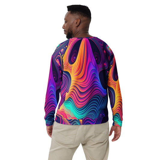 Graphic Sweatshirt for Men - Vibrant Psychedelic Kaleidoscope Boho-1