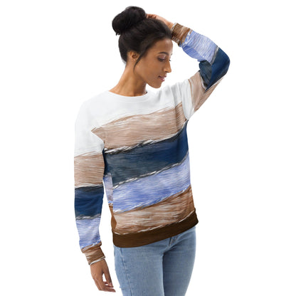 Graphic Sweatshirt for Women Rustic Hues Pattern-2