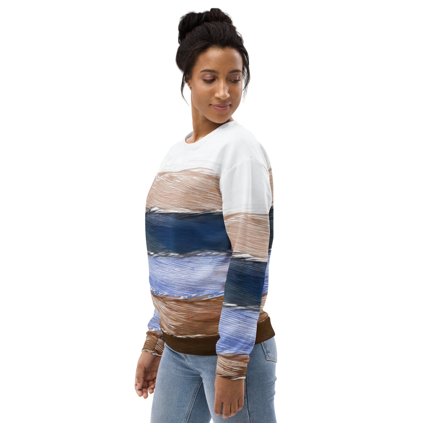 Graphic Sweatshirt for Women Rustic Hues Pattern-3