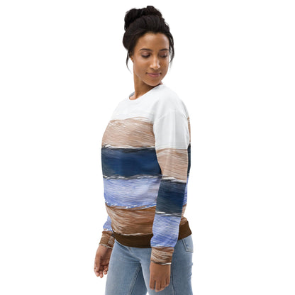 Graphic Sweatshirt for Women Rustic Hues Pattern-3