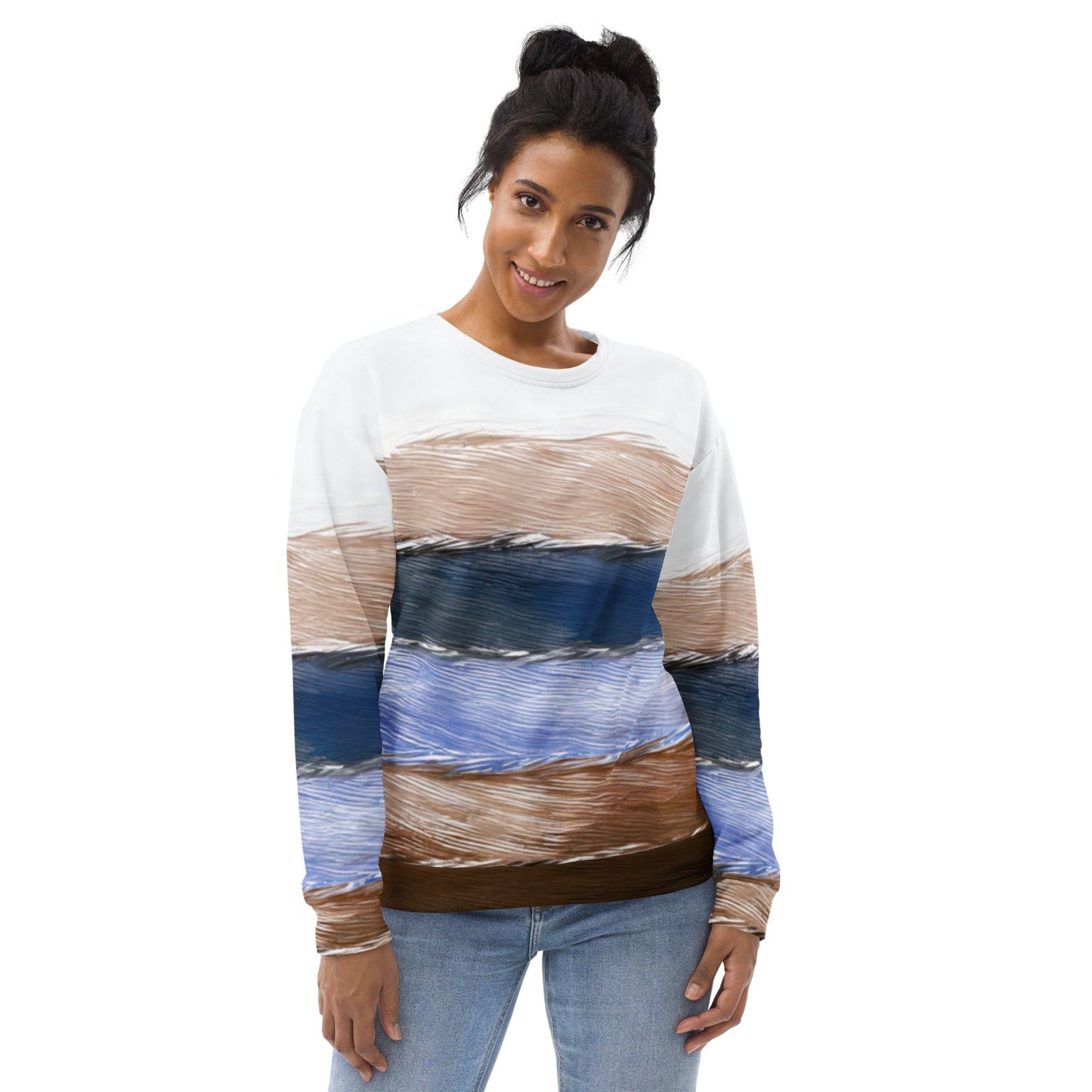 Graphic Sweatshirt for Women Rustic Hues Pattern-0