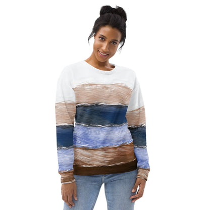 Graphic Sweatshirt for Women Rustic Hues Pattern-0
