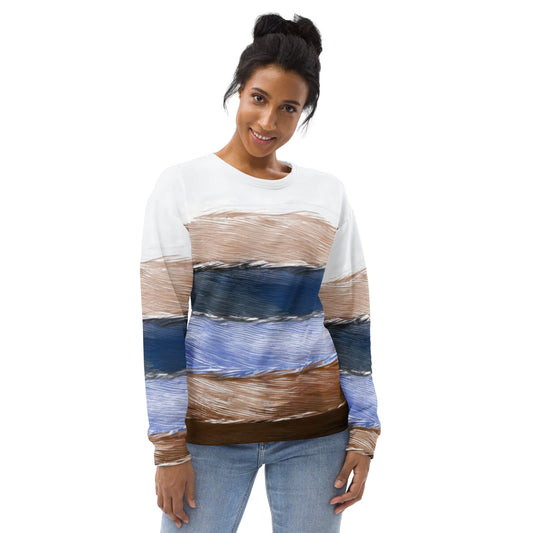 Graphic Sweatshirt for Women Rustic Hues Pattern-0