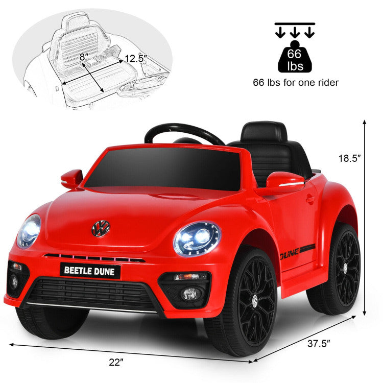 Volkswagen Beetle Kids Electric Ride On Car with Remote Control