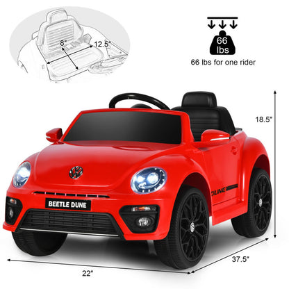 Volkswagen Beetle Kids Electric Ride On Car with Remote Control