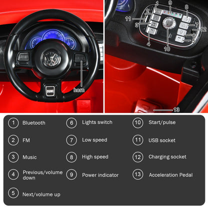 Volkswagen Beetle Kids Electric Ride On Car with Remote Control