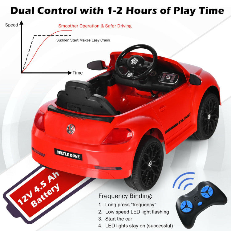 Volkswagen Beetle Kids Electric Ride On Car with Remote Control