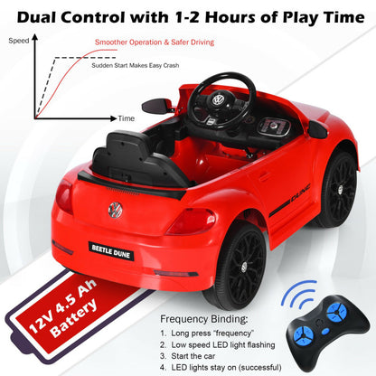 Volkswagen Beetle Kids Electric Ride On Car with Remote Control