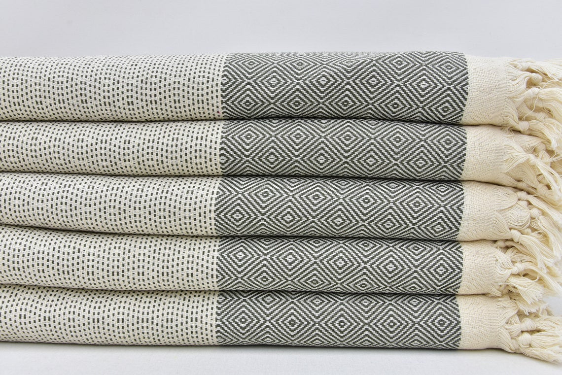 Hammam Towel | Beach Towel | Yoga Towel | 100x80cm made from 100% Turkish Cotton-2