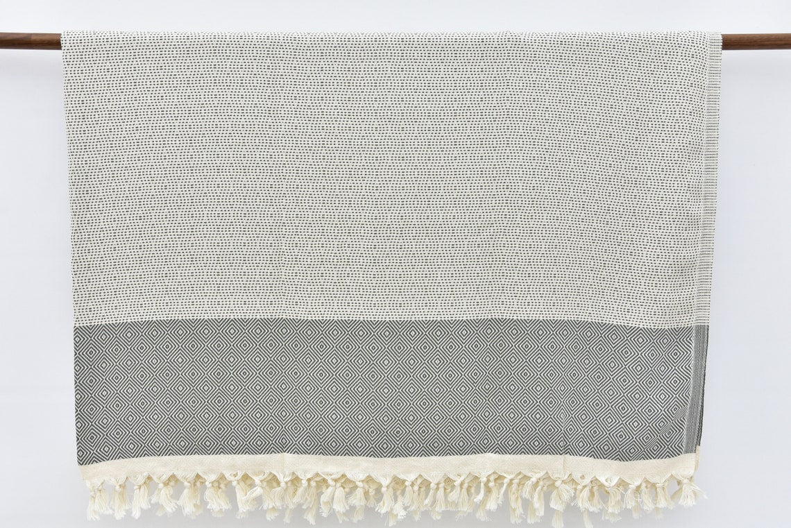 Hammam Towel | Beach Towel | Yoga Towel | 100x80cm made from 100% Turkish Cotton-3