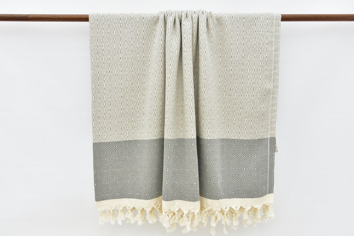 Hammam Towel | Beach Towel | Yoga Towel | 100x80cm made from 100% Turkish Cotton-4