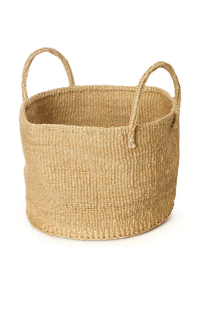 Kitui Sand Sisal Kamba Floor Basket, Set of (3)