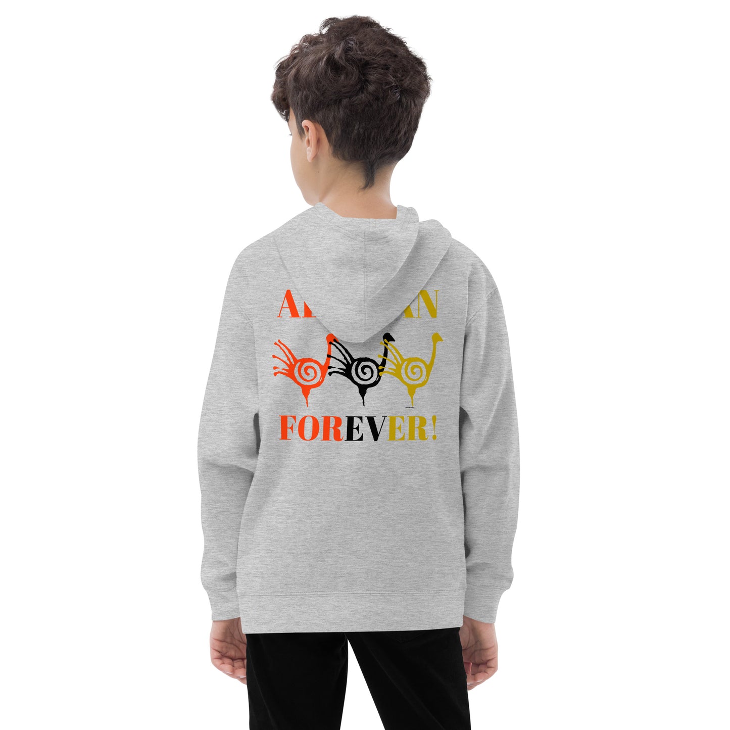 AFRICAN FOREVER Kids Fleece Hoodie by SobG Designs