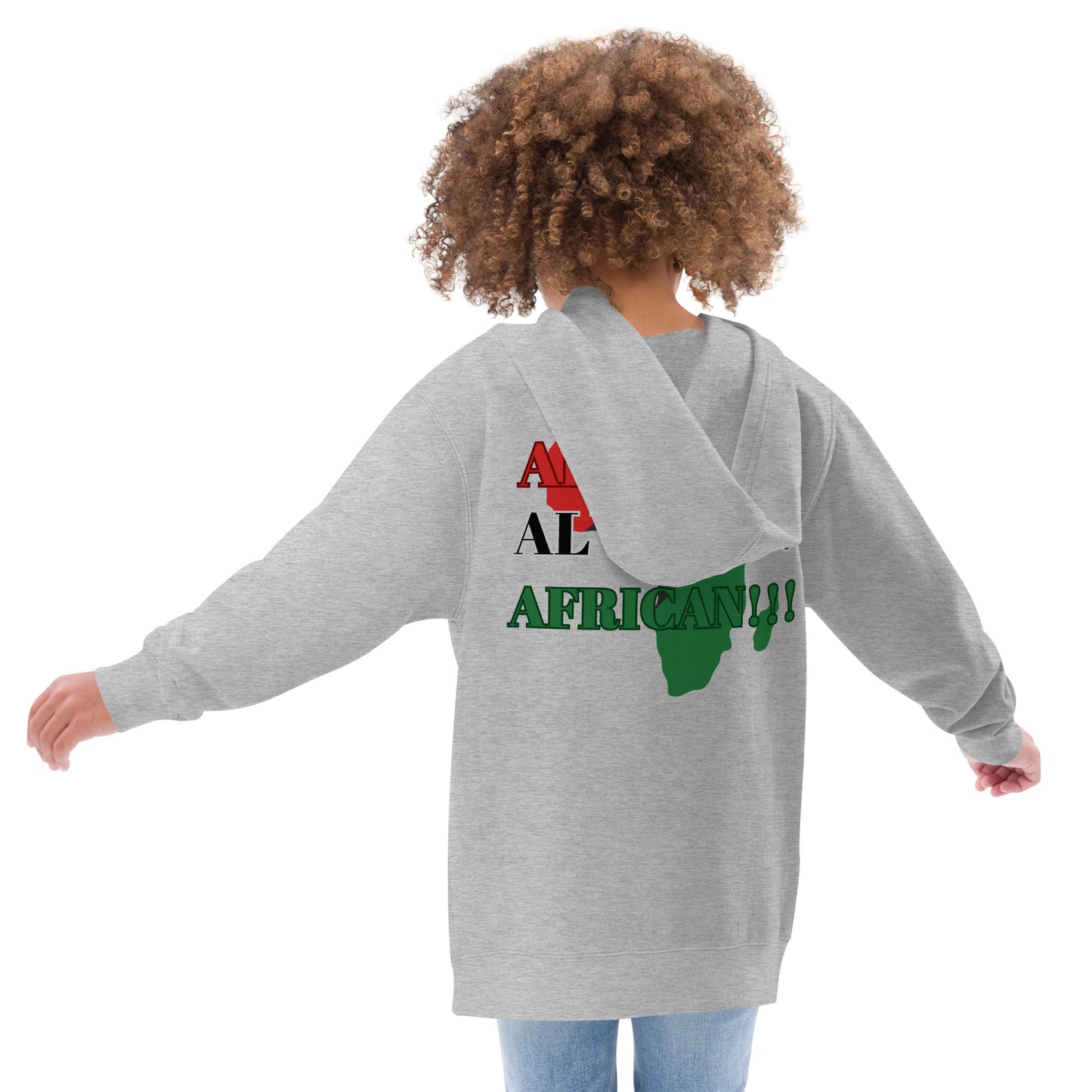 ALWAYS!, ALWAYS!!, AFRICAN!!! Kids Fleece Hoodie by SobG Designs
