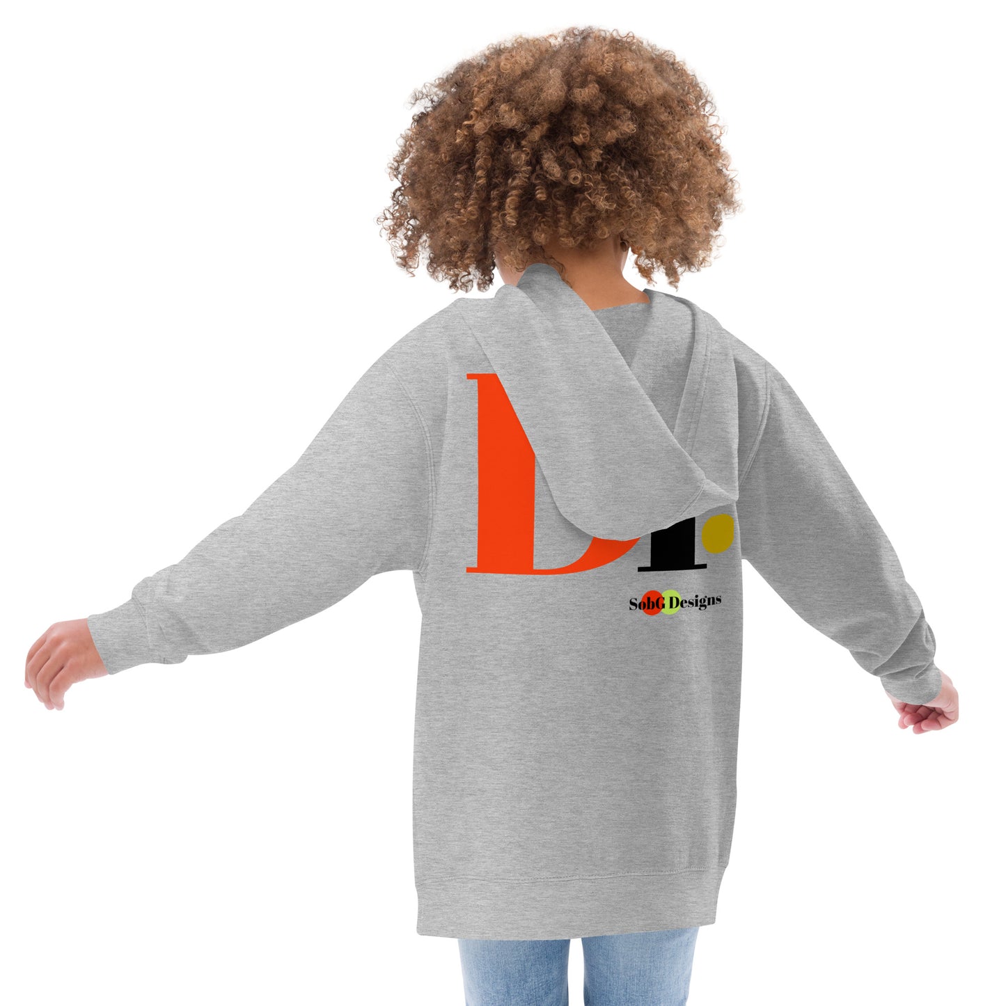 DI'! (The Yoruba) Kids Fleece Hoodie by SobG Designs