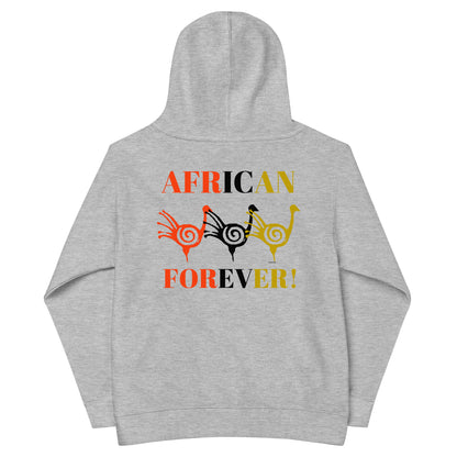 AFRICAN FOREVER Kids Fleece Hoodie by SobG Designs
