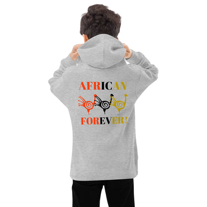AFRICAN FOREVER Kids Fleece Hoodie by SobG Designs