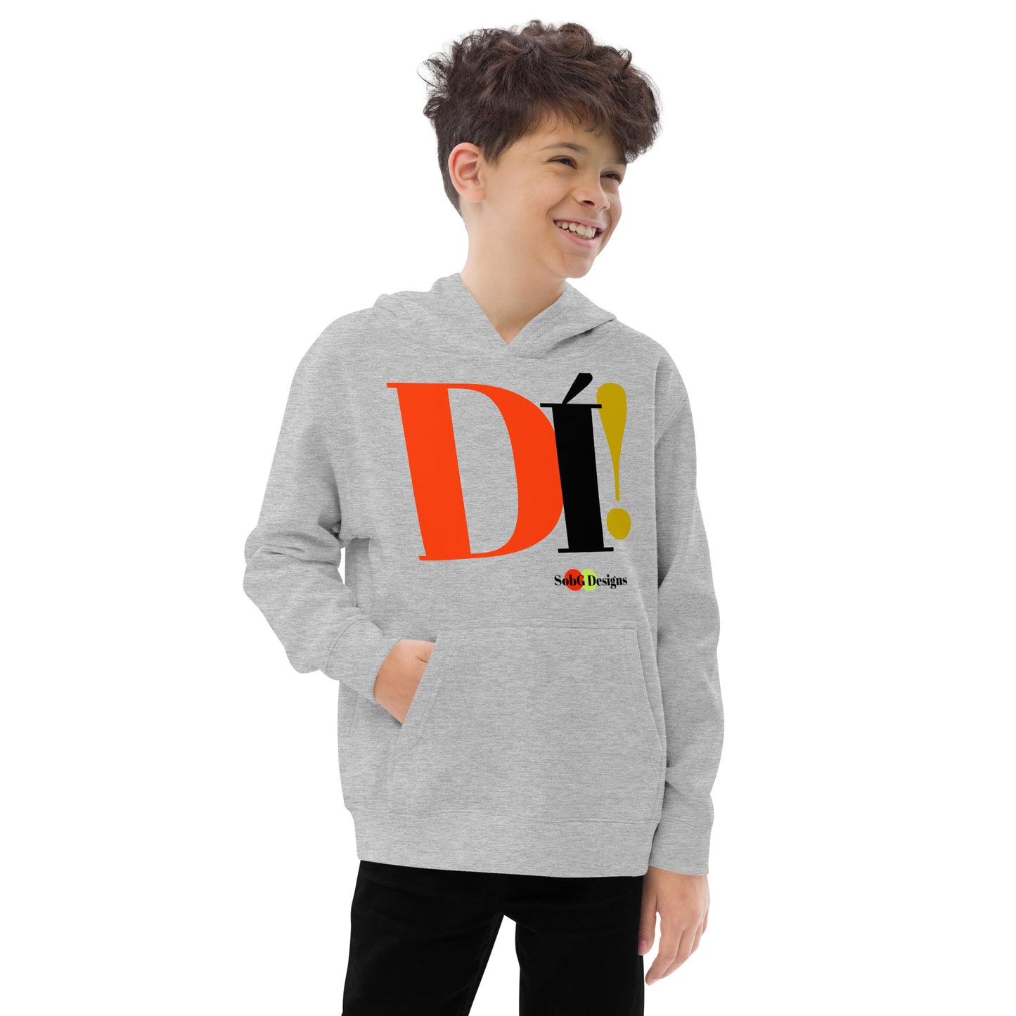 DI'! (The Yoruba) Kids Fleece Hoodie by SobG Designs