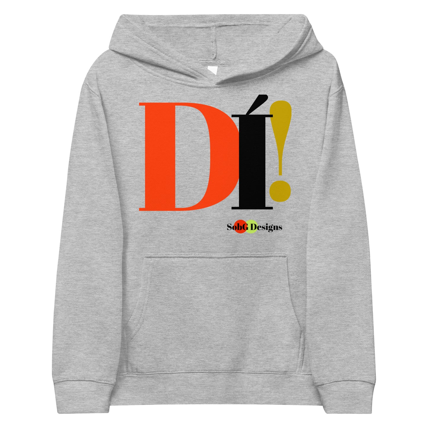 DI'! (The Yoruba) Kids Fleece Hoodie by SobG Designs