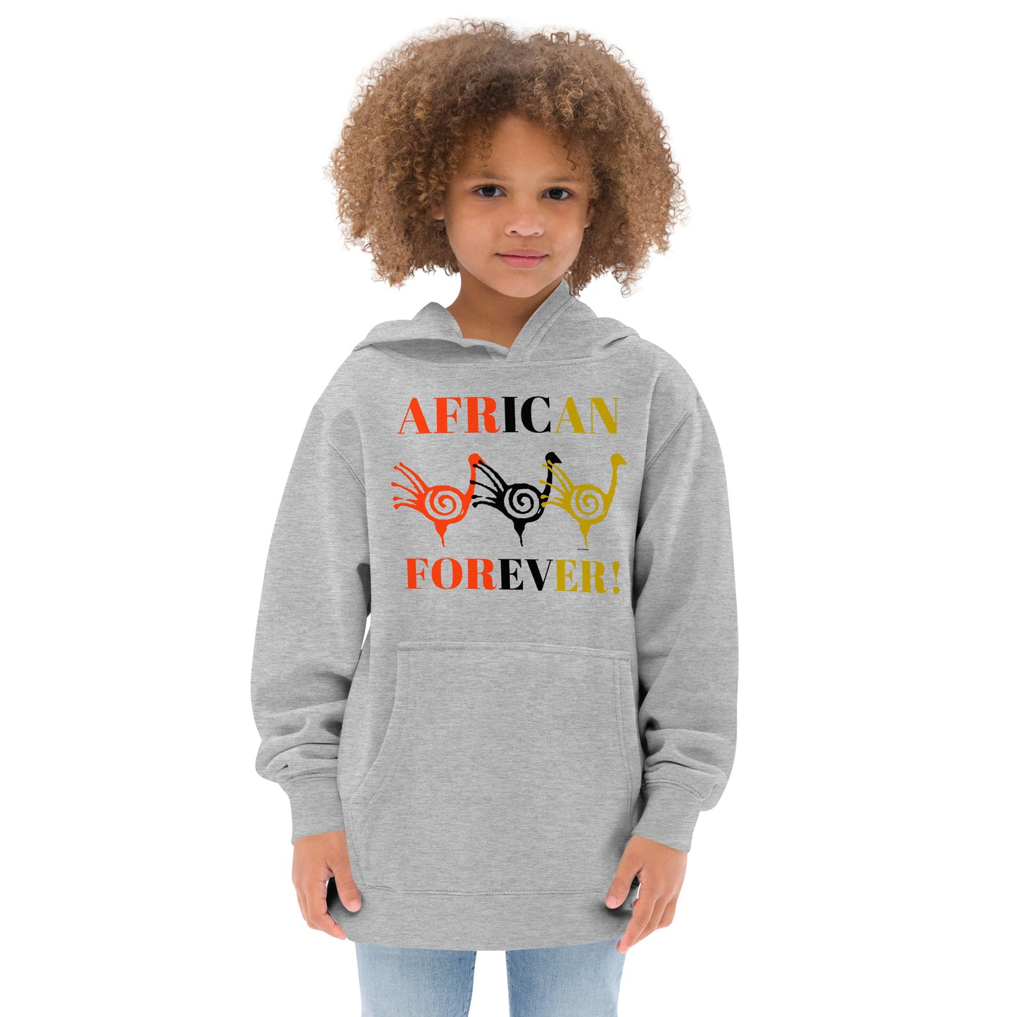 AFRICAN FOREVER Kids Fleece Hoodie by SobG Designs