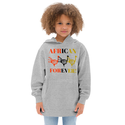AFRICAN FOREVER Kids Fleece Hoodie by SobG Designs