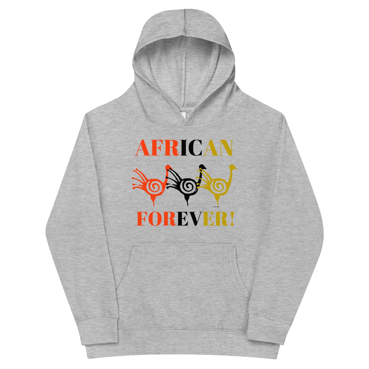 AFRICAN FOREVER Kids Fleece Hoodie by SobG Designs