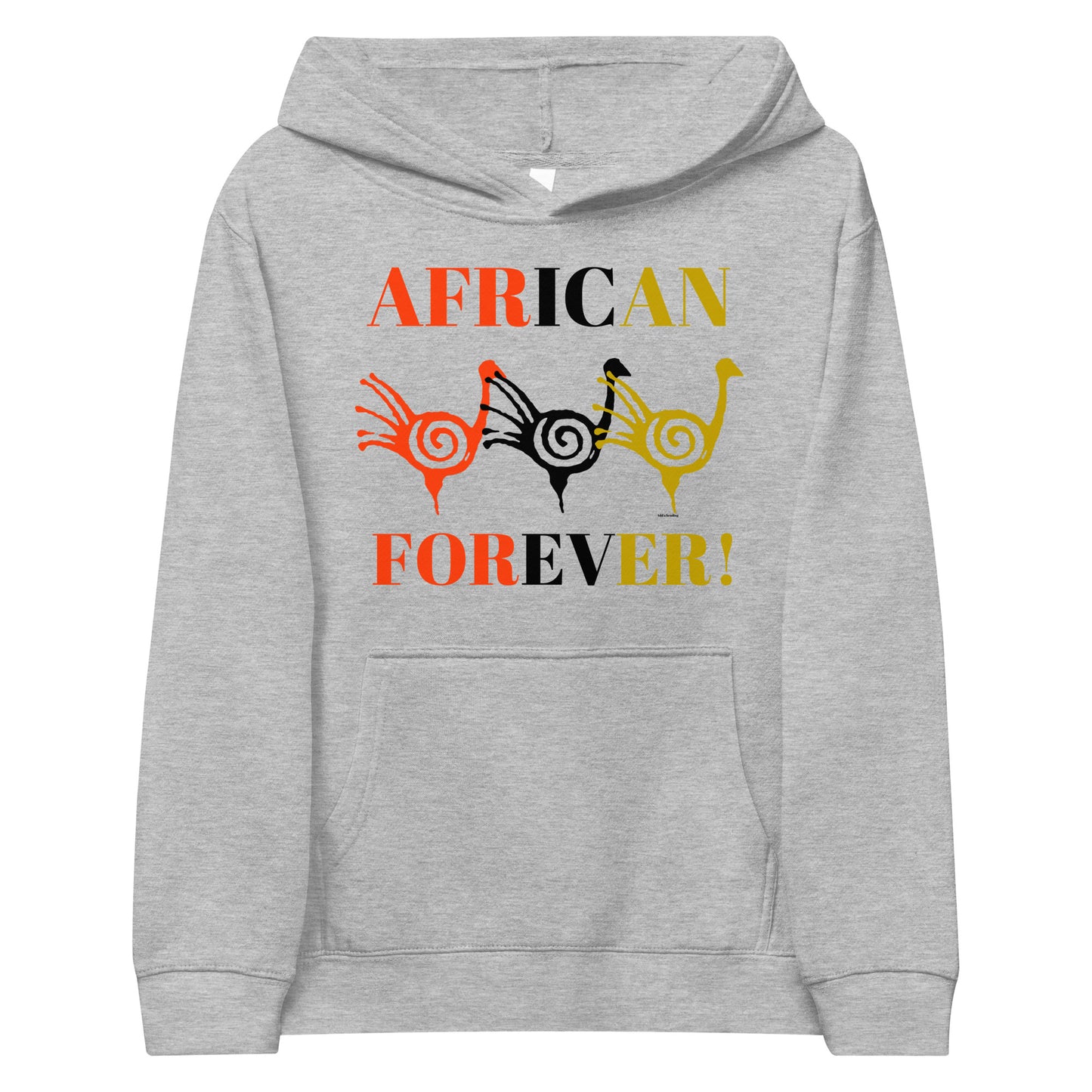 AFRICAN FOREVER Kids Fleece Hoodie by SobG Designs