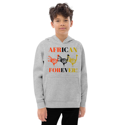 AFRICAN FOREVER Kids Fleece Hoodie by SobG Designs