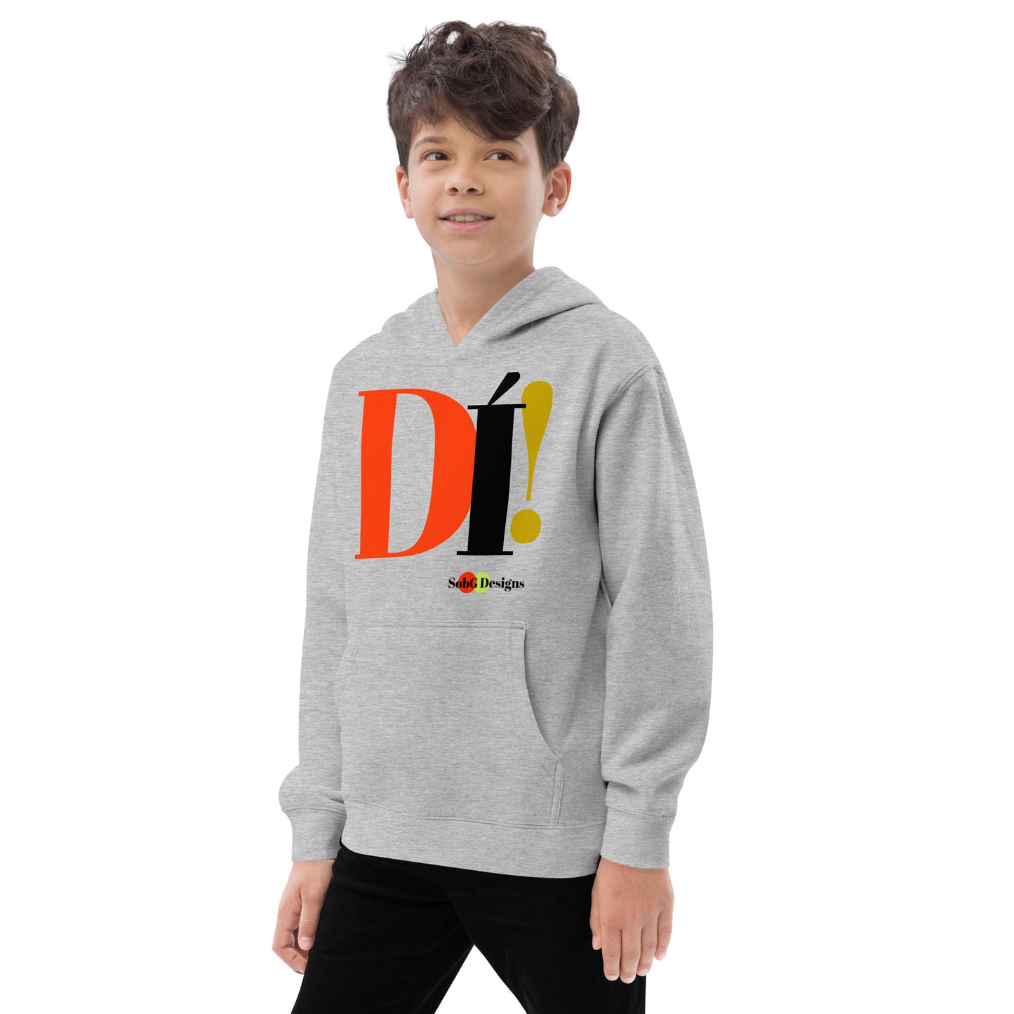 DI'! (The Yoruba) Kids Fleece Hoodie by SobG Designs