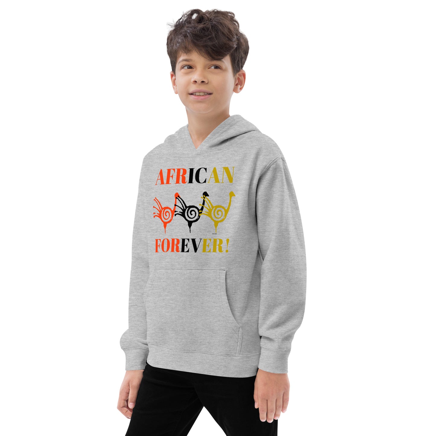 AFRICAN FOREVER Kids Fleece Hoodie by SobG Designs