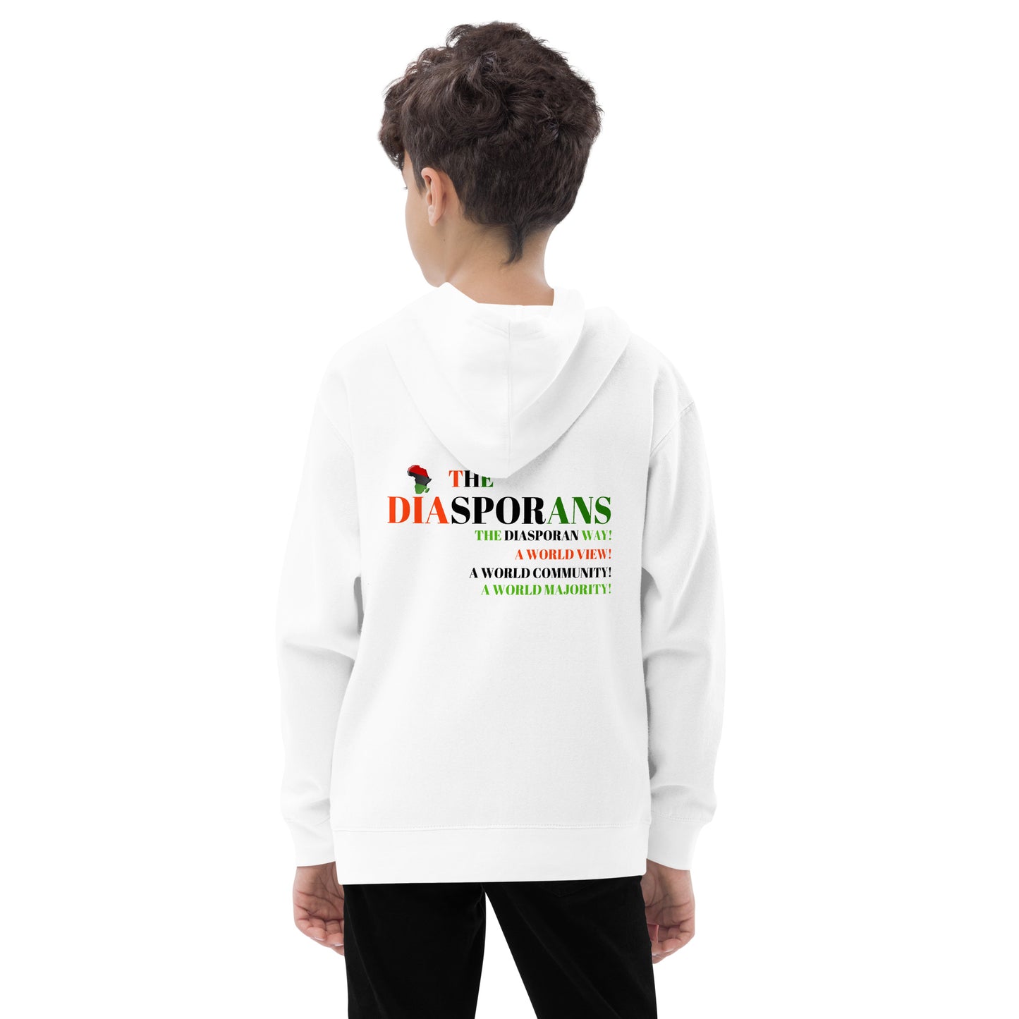 THE DIASPORANS: A WORLD MAJAORITY Kids Fleece Hoodie by SobG Designs