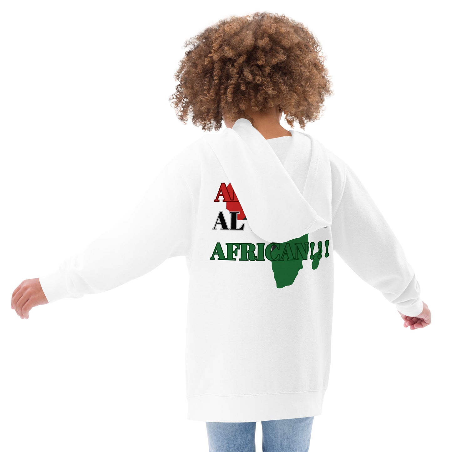 ALWAYS!, ALWAYS!!, AFRICAN!!! Kids Fleece Hoodie by SobG Designs