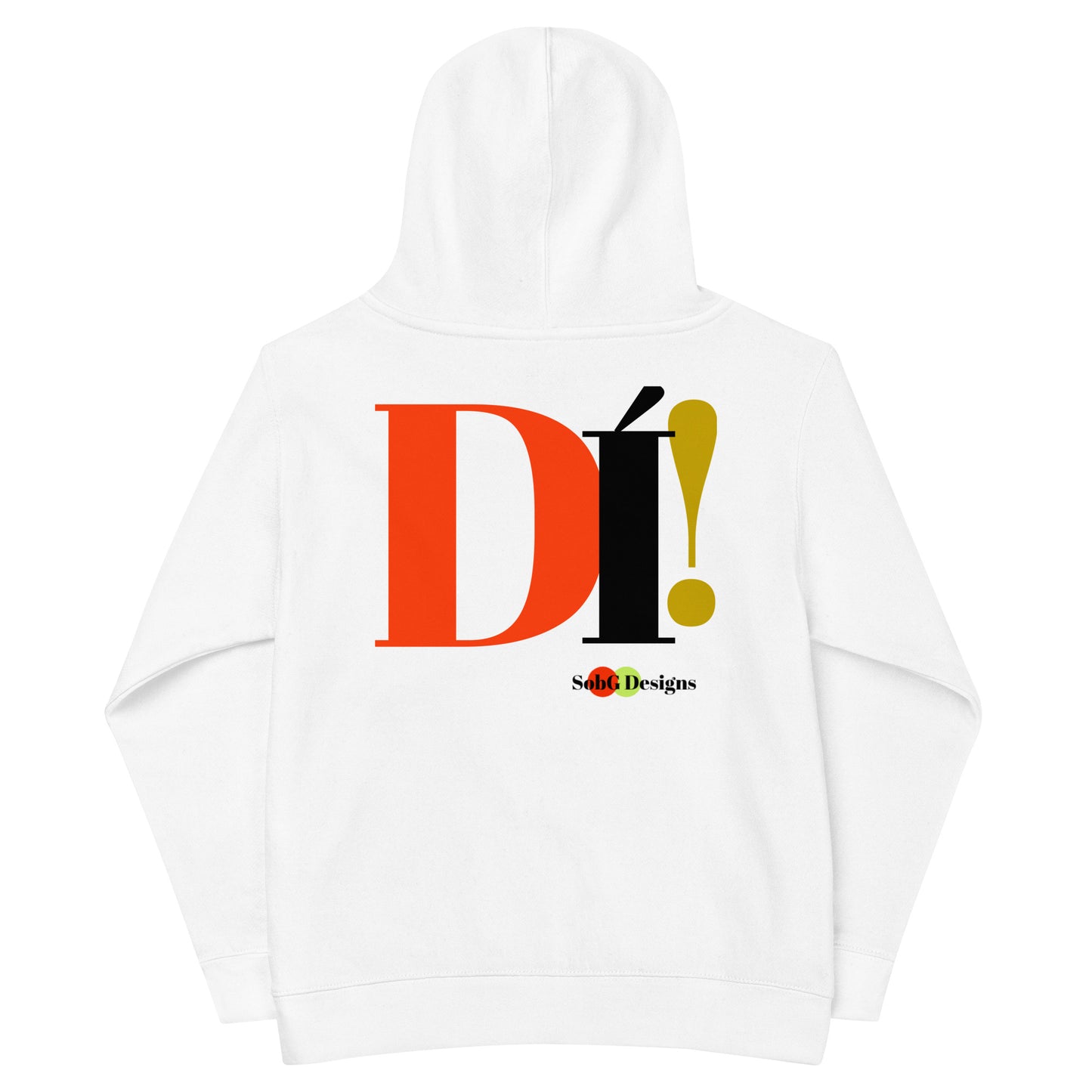 DI'! (The Yoruba) Kids Fleece Hoodie by SobG Designs