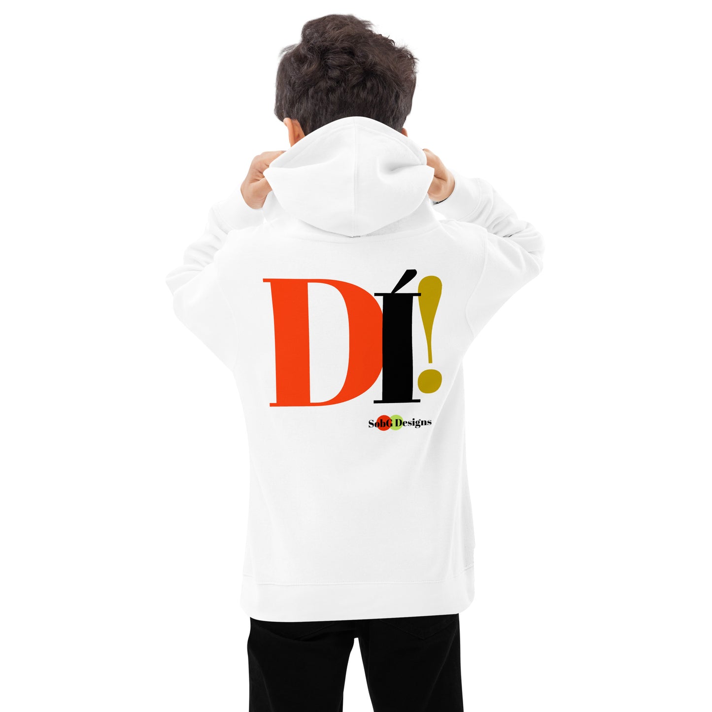 DI'! (The Yoruba) Kids Fleece Hoodie by SobG Designs